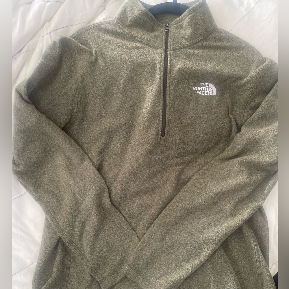 Men’s North Face Fleece, Size Medium, greenish-grey